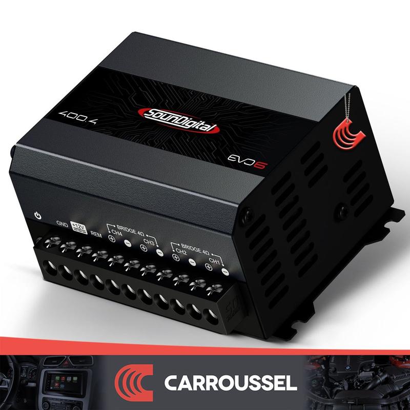 Módulo Amplificador Potência 400w 4 e 2 canais 4 ohm SounDigital